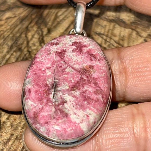 Pink Thulite Pendant 2” - Picture 9 of 15